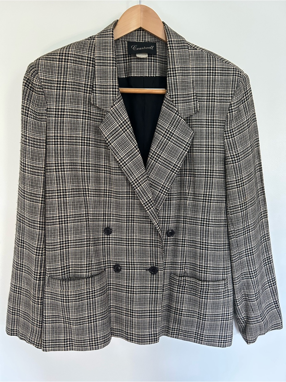 Vintage Courtwell Woman’s Plaid Rayon Blazer